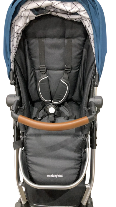 Shop Mockingbird Single to Double 2.0 Stroller, Sea, Windowpane, Silver With Penny Leather, 2025 at GoodBuy Gear