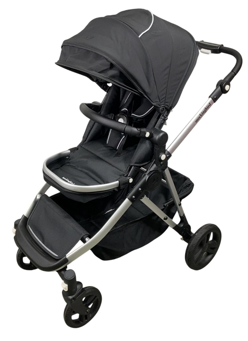 Shop Mockingbird Single to Double 2.0 Stroller, Black, Windowpane, Silver With Black Leather, 2025 at GoodBuy Gear