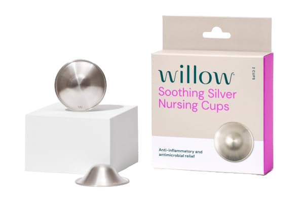 Willow Soothing Silver Nursing Cups, Silver