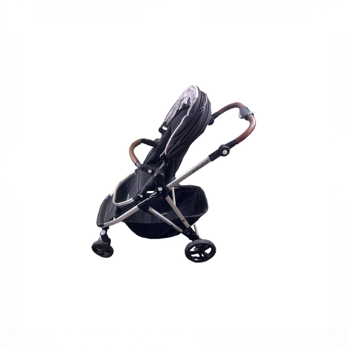 Shop DRAFT - Mockingbird Single to Double Stroller, 2020, Black, Silver with Brown Leather, Watercolor Drops at GoodBuy Gear