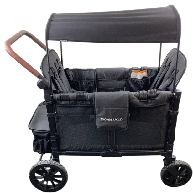Shop Wonderfold W4 Luxe Quad Stroller Wagon, 2023, Volcanic Black at GoodBuy Gear