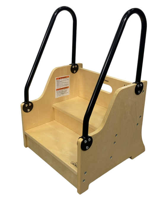 Shop Little Partners Reach-Up Kids Step Stool With Handles & Rails, Natural at GoodBuy Gear