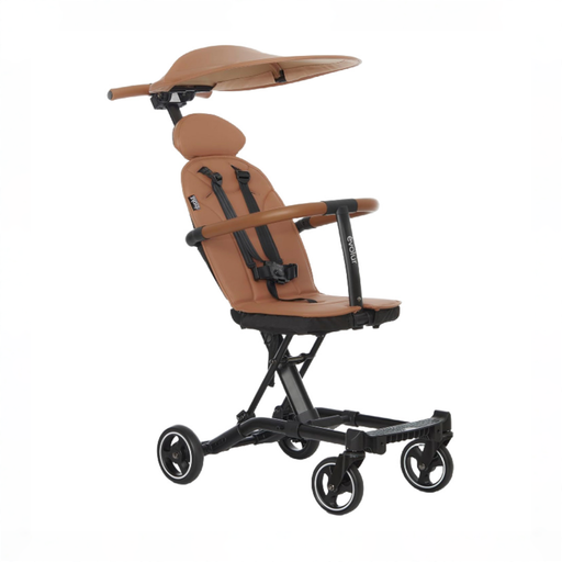 Shop Evolur Cruise Rider Stroller, Cognac, With Canopy at GoodBuy Gear