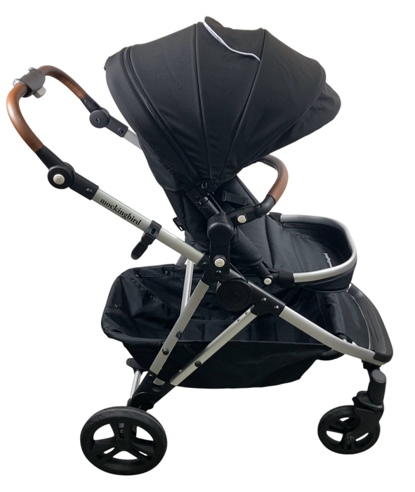 Shop Mockingbird Single to Double 2.0 Stroller, Black, Windowpane, Silver With Penny Leather, 2024 at GoodBuy Gear