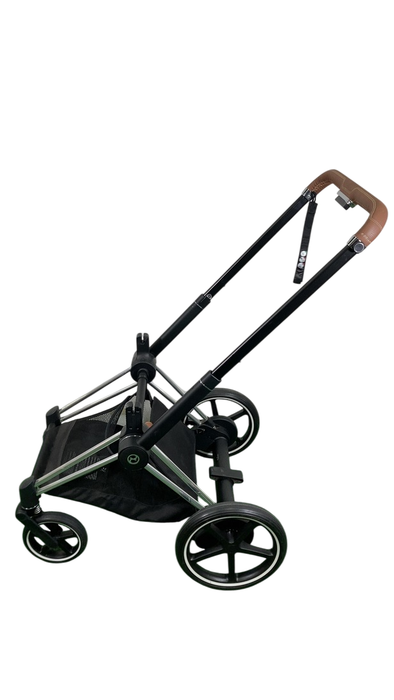 Shop Cybex E-PRIAM Stroller Frame Only, Chrome With Black Details, with Battery at GoodBuy Gear
