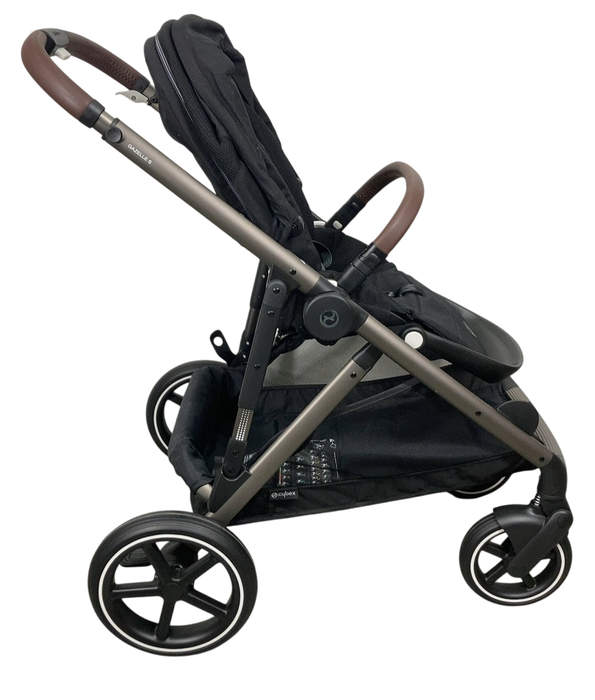 Shop Cybex Gazelle S Modular Stroller, 2023, Moon Black, Taupe Frame at GoodBuy Gear