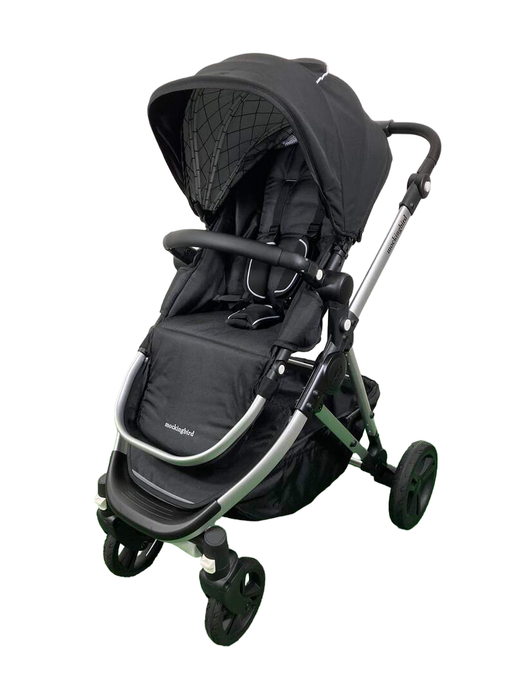 secondhand Mockingbird Single 2.0 Stroller, Silver with Black Leather, 2023, Windowpane, Black