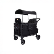 Shop Wonderfold W4 Elite Stroller Wagon, 2025, Black with Red Stitching at GoodBuy Gear