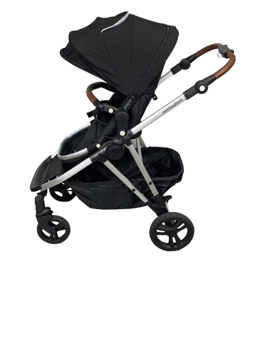 secondhand Mockingbird Single to Double 2.0 Stroller, 2023, Silver with Penny Leather, Windowpane, Black