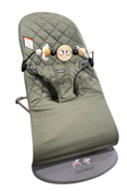 Shop BabyBjorn Bouncer Bliss Bundle With Toy Bar, Dark Gray Frame, Googly Eyes Black and White, Dark Green Woven Classic Quilt at GoodBuy Gear