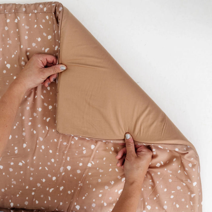 Toki Kids Mega Padded Play Mat 55" x 55", Terrazzo Clay