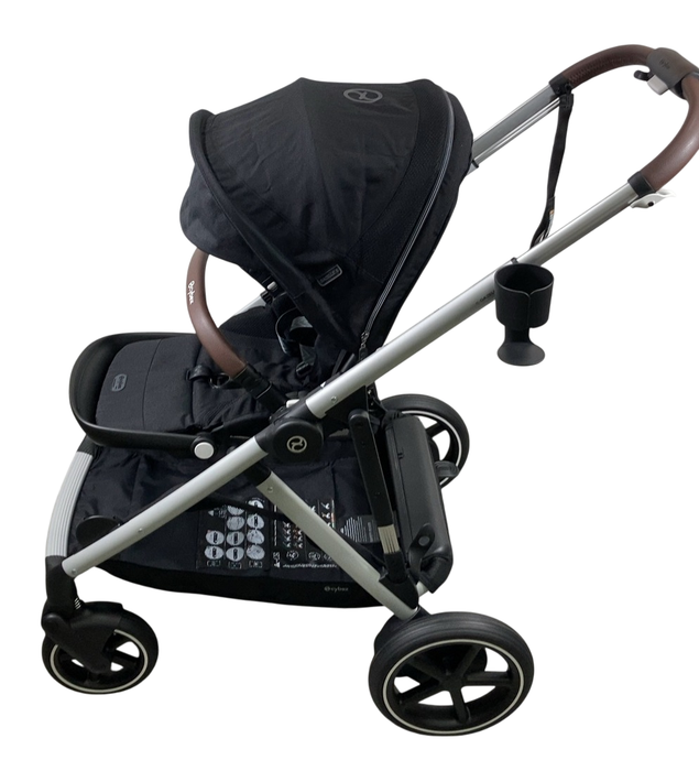 Shop Cybex e-Gazelle S Stroller, 2024, Moon Black, Silver at GoodBuy Gear