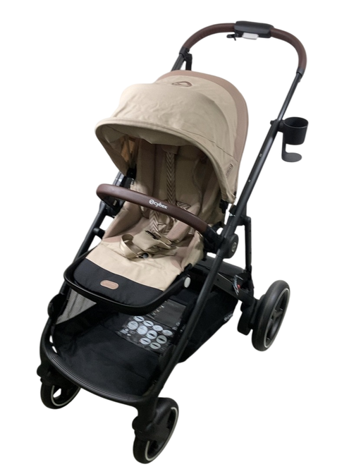 Shop Cybex e-Gazelle S Stroller, 2024, Almond Beige, Black at GoodBuy Gear
