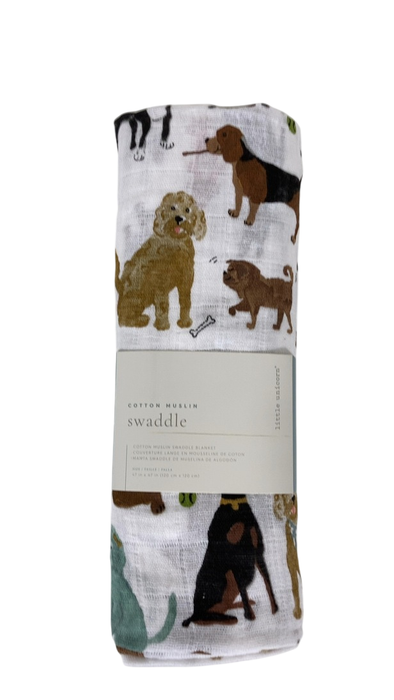 Shop Little Unicorn Cotton Muslin Swaddle, Woof at GoodBuy Gear