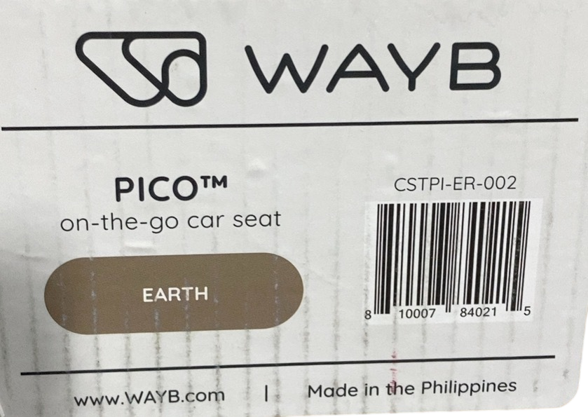 Shop WAYB Pico Portable Car Seat, 2024, Earth at GoodBuy Gear