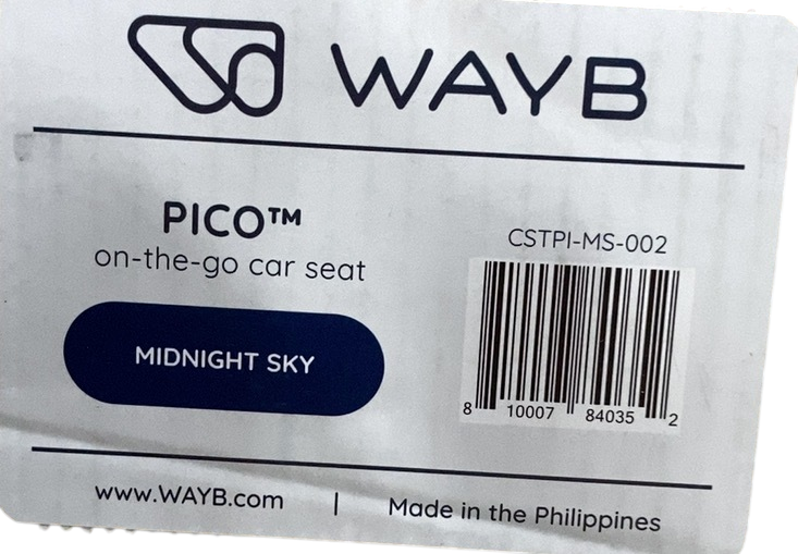 Shop WAYB Pico Portable Car Seat, 2023, Midnight Sky at GoodBuy Gear