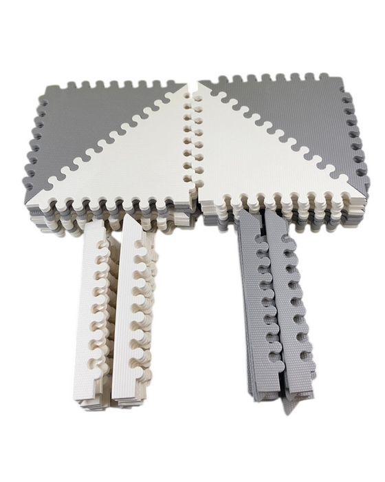 Shop Skip Hop Interlocking Foam Floor Tiles Playspot, Grey/Cream at GoodBuy Gear