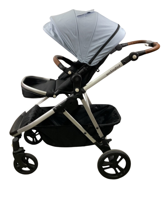 Shop Mockingbird Single to Double 2.0 Stroller, 2024, Silver With Penny Leather, Sky, Windowpane at GoodBuy Gear