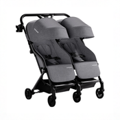 Shop Mompush Lithe Double Stroller, 2026, Grey at GoodBuy Gear