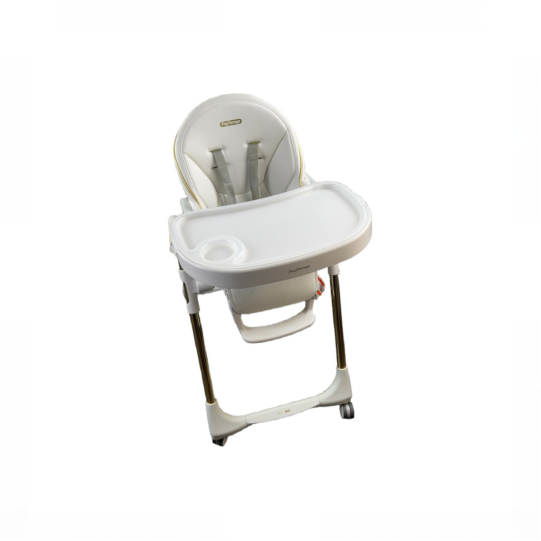 Peg Perego Prima Pappa Zero 3 High Chair, White/Gold