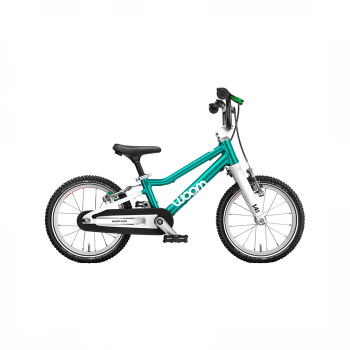 Shop Woom GO 2 Bike- 14”, Metallic turquoise at GoodBuy Gear