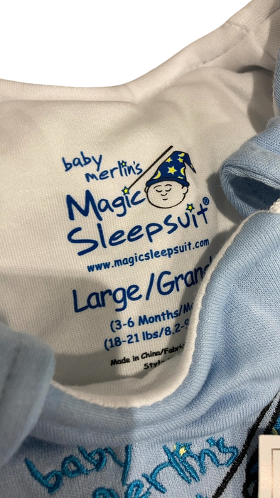 Shop Baby Merlin's Magic Sleepsuit, Blue, Cotton, Large (18-21lbs) at GoodBuy Gear