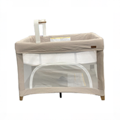 Shop Evenflo Eris One-Hand Playard with Bassinet, Coastal Coffee at GoodBuy Gear