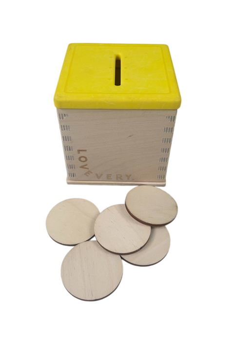 Shop Lovevery Wooden Coin Bank Set at GoodBuy Gear