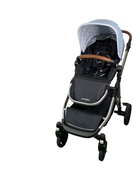 used Mockingbird Single to Double Stroller, 2023, Silver with Penny Leather, Windowpane, Sky