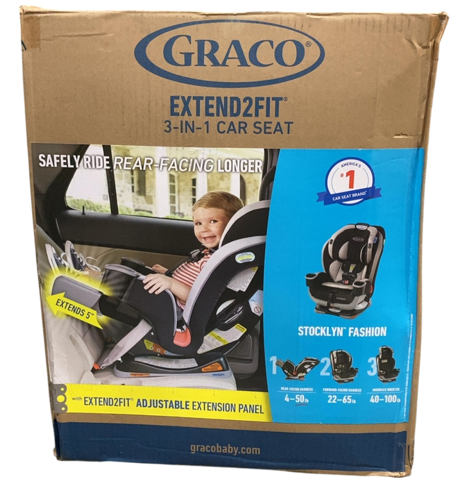 Shop Graco Extend2Fit Convertible Car Seat, 2024, Stocklyn at GoodBuy Gear