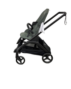 secondhand Bugaboo Dragonfly Bassinet and Seat Stroller, 2023, Black, Forest Green, Forest Green