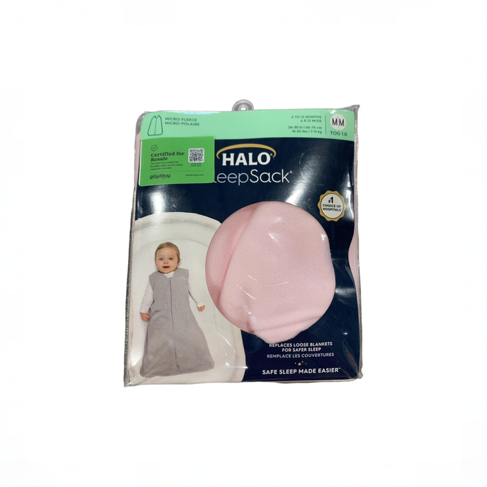 Shop Halo Micro-Fleece SleepSack, Medium, Soft Pink at GoodBuy Gear