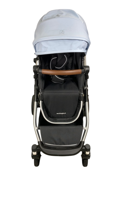 Mockingbird Single to Double 2.0 Stroller, 2025, Silver With Penny Leather, Sky, Watercolor Drops