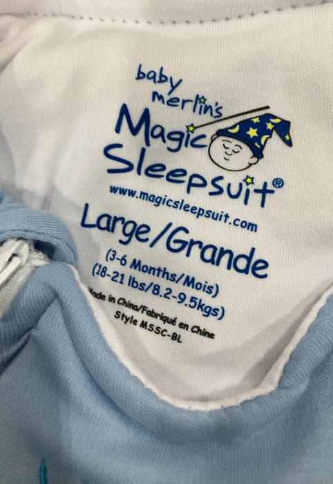 Shop Baby Merlin's Magic Sleepsuit, Blue, Cotton, Large (18-21lbs) at GoodBuy Gear