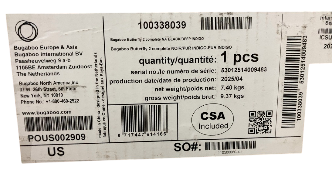 Shop Bugaboo Butterfly 2 Stroller, 2025, Black, Deep Indigo, Deep Indigo at GoodBuy Gear