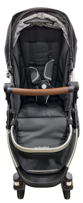Shop Mockingbird Single 2.0 Stroller, 2025, Black, Silver With Penny Leather, Windowpane at GoodBuy Gear