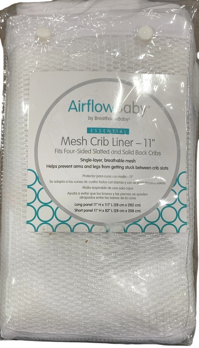 Shop AirFlowBaby Crib Bumper, 11", White at GoodBuy Gear