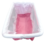 Shop LHUAI Baby Bassinet Bedside Crib With Storage Basket And Wheels, Pink at GoodBuy Gear