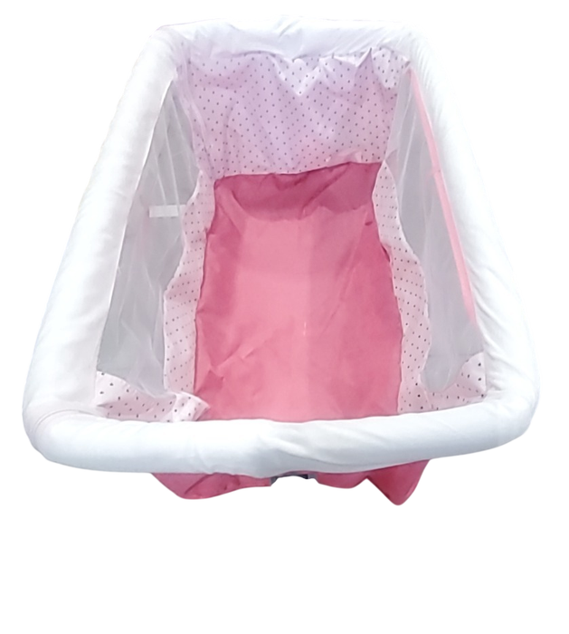 Shop LHUAI Baby Bassinet Bedside Crib With Storage Basket And Wheels, Pink at GoodBuy Gear
