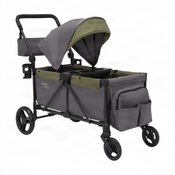 Shop Delta Children Jeep Sport All-Terrain Stroller Wagon, Grey with Olive Green at GoodBuy Gear