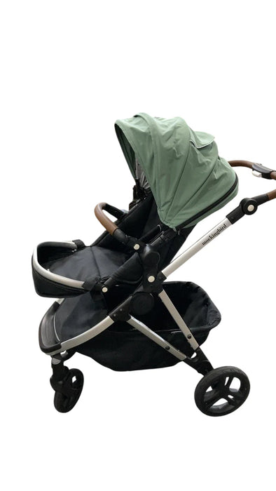 Mockingbird Single to Double 2.0 Stroller, 2025, Sage, Silver With Penny Leather, Watercolor Drops