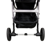 Shop Mockingbird Single to Double 2.0 Stroller, 2024, Black, Silver With Penny Leather, Windowpane at GoodBuy Gear