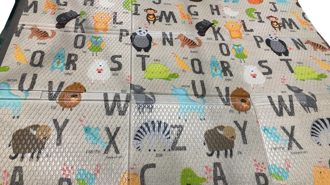 Shop North States Superyard Folding Foam Playmat, 71" X 71", Animal ABC at GoodBuy Gear