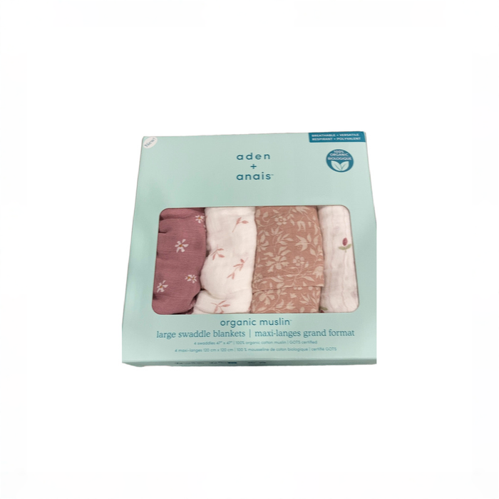 Shop DRAFT - Aden + Anais Organic Muslin Large Musy Squares, Heritage floral at GoodBuy Gear