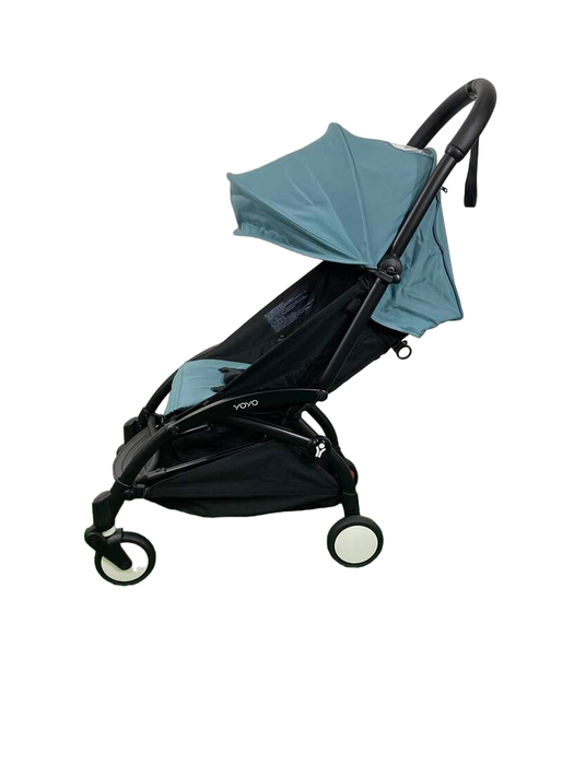 secondhand Babyzen YOYO2 Complete Stroller, Black with Aqua, 2023