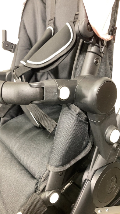 Shop Mockingbird Single to Double 2.0 Stroller, 2024, Bloom, Silver With Black Leather, Watercolor Drops at GoodBuy Gear