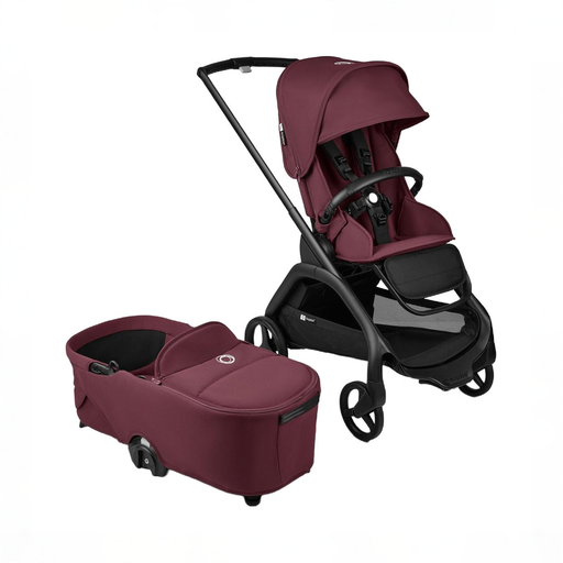 Shop Bugaboo Dragonfly 2-in-2 Stroller, Black, 2024, Dark Cherry, Dark Cherry at GoodBuy Gear