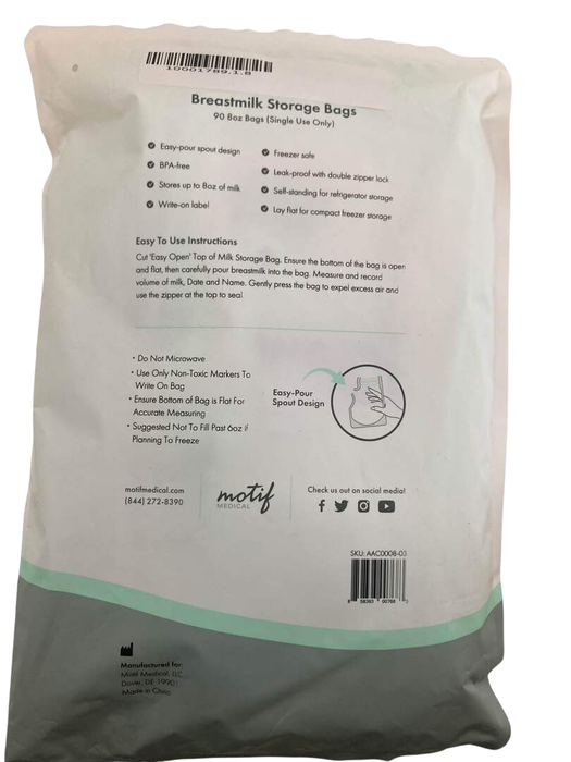 Shop Motif Medical Breast Milk Storage Bags at GoodBuy Gear