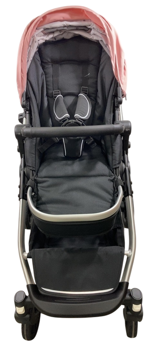 Shop Mockingbird Single to Double 2.0 Stroller, 2024, Bloom, Silver With Black Leather, Watercolor Drops at GoodBuy Gear