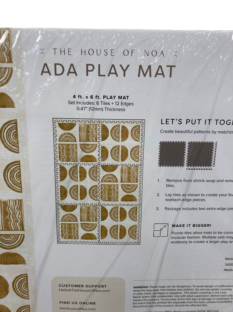 House of Noa Little Nomad Ada Playmat, 4x6, Sunflower